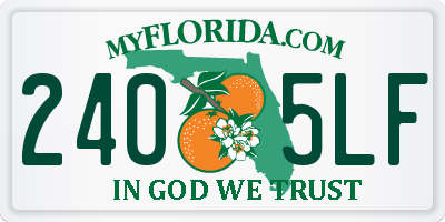 FL license plate 2405LF