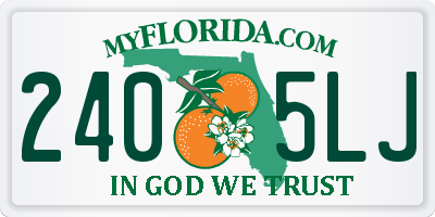 FL license plate 2405LJ