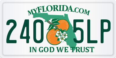 FL license plate 2405LP