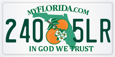 FL license plate 2405LR