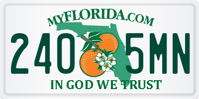 FL license plate 2405MN