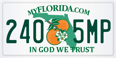 FL license plate 2405MP