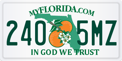 FL license plate 2405MZ
