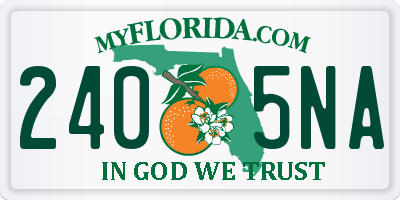 FL license plate 2405NA