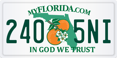 FL license plate 2405NI