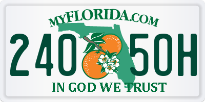 FL license plate 2405OH