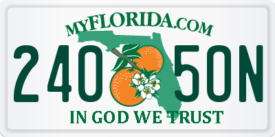FL license plate 2405ON