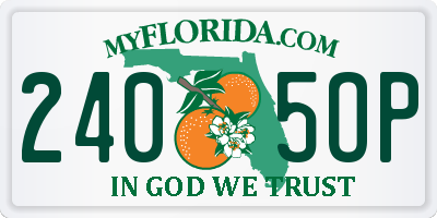 FL license plate 2405OP