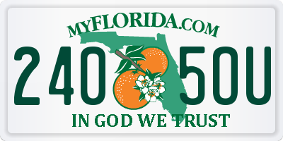 FL license plate 2405OU