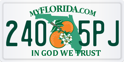 FL license plate 2405PJ