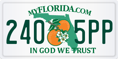 FL license plate 2405PP