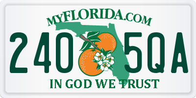 FL license plate 2405QA