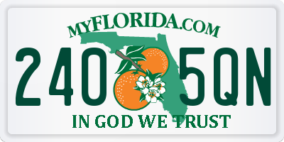 FL license plate 2405QN