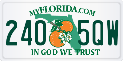 FL license plate 2405QW