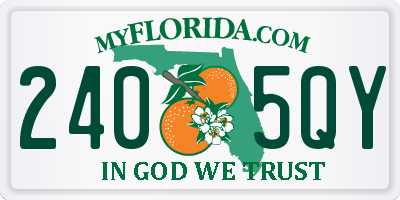FL license plate 2405QY