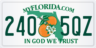 FL license plate 2405QZ