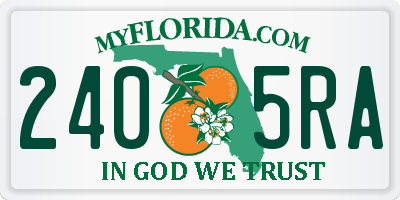 FL license plate 2405RA