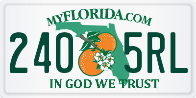 FL license plate 2405RL