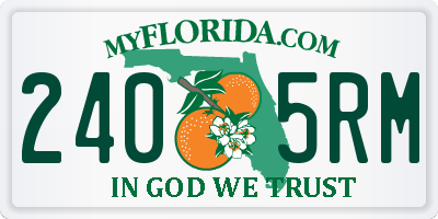 FL license plate 2405RM