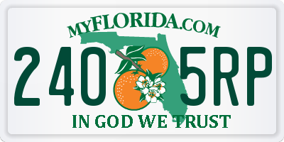 FL license plate 2405RP
