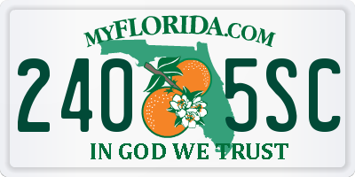 FL license plate 2405SC