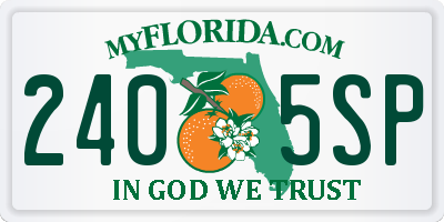 FL license plate 2405SP