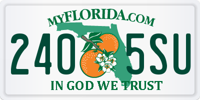 FL license plate 2405SU