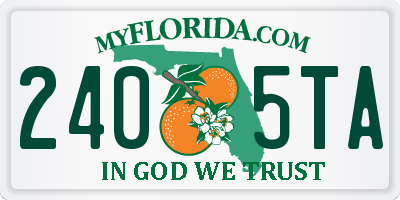 FL license plate 2405TA