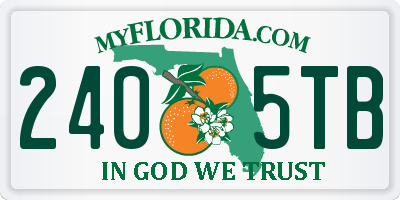 FL license plate 2405TB