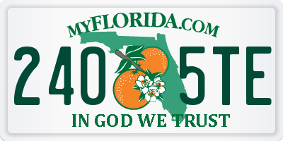 FL license plate 2405TE
