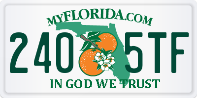 FL license plate 2405TF