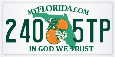 FL license plate 2405TP