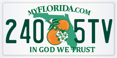 FL license plate 2405TV