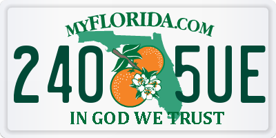 FL license plate 2405UE
