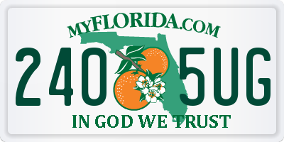 FL license plate 2405UG
