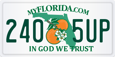 FL license plate 2405UP