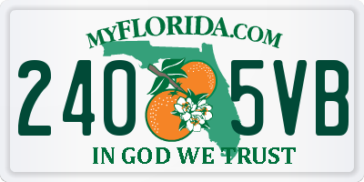 FL license plate 2405VB