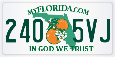FL license plate 2405VJ