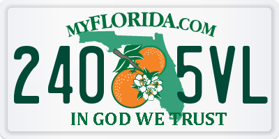 FL license plate 2405VL