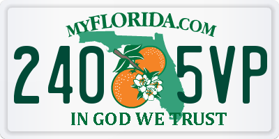 FL license plate 2405VP