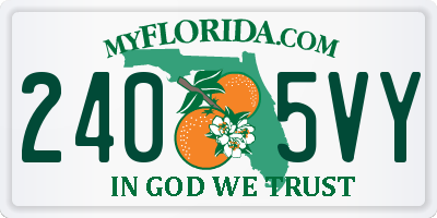 FL license plate 2405VY