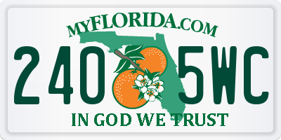 FL license plate 2405WC