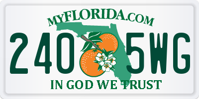 FL license plate 2405WG