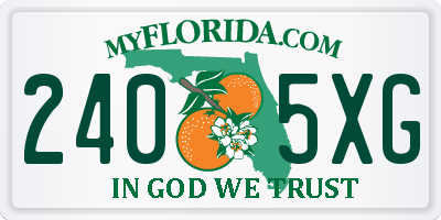 FL license plate 2405XG