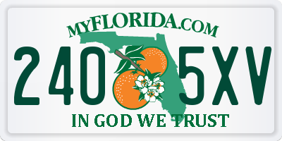FL license plate 2405XV