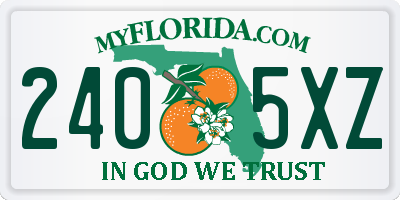 FL license plate 2405XZ