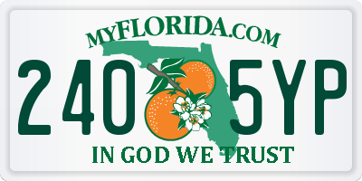FL license plate 2405YP