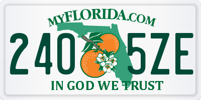 FL license plate 2405ZE