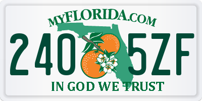FL license plate 2405ZF