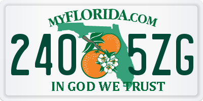 FL license plate 2405ZG